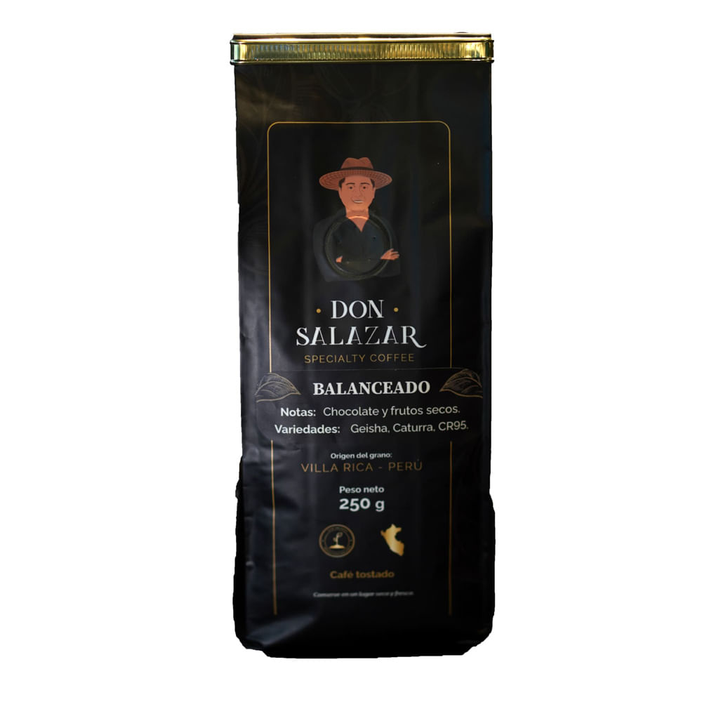 Café Lavado y Molido Marca DON SALAZAR Bolsa 250g plaza vea