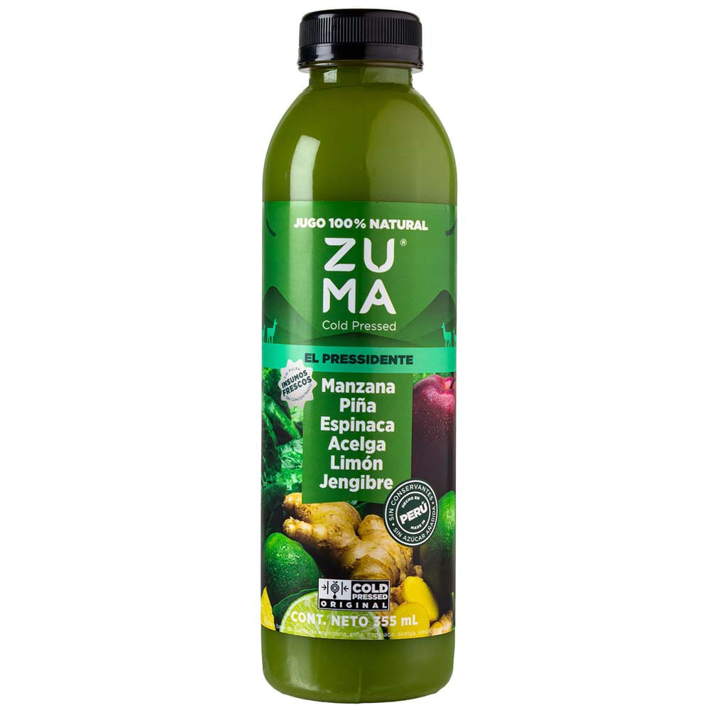 Jugo Pressidente ZUMA COLD PRESSED Botella 355mlplaza vea