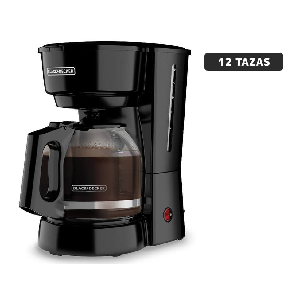 Cafetera BLACK+DECKER 12 Tazas Vortex Negro