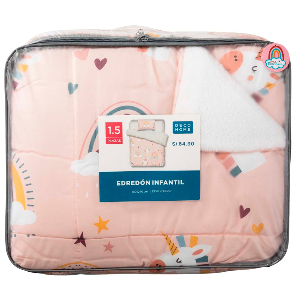 Edredón Infantil 1.5 Plazas Sherpa Rainbow DECO HOME