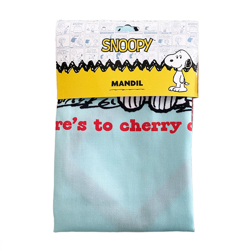 Mandil Impermeable SNOOPY Color Celeste Frutas
