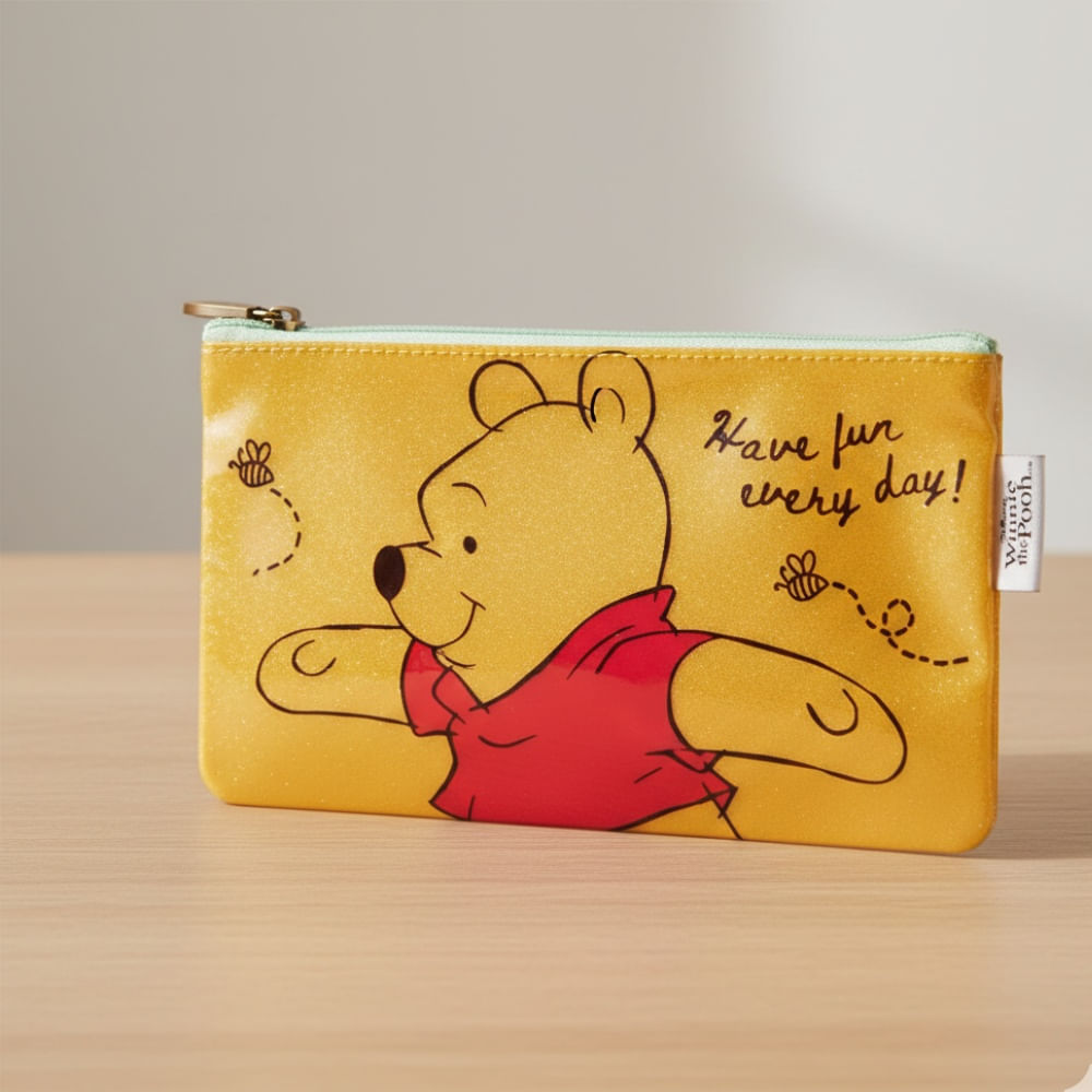Cartuchera Plastificada Winnie Pooh Escarchado