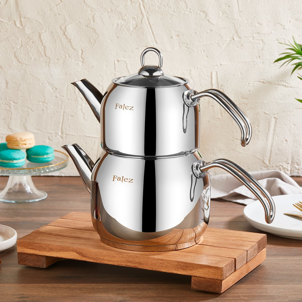 FALEZ DEFNE Tetera de acero inoxidable tamaño mini