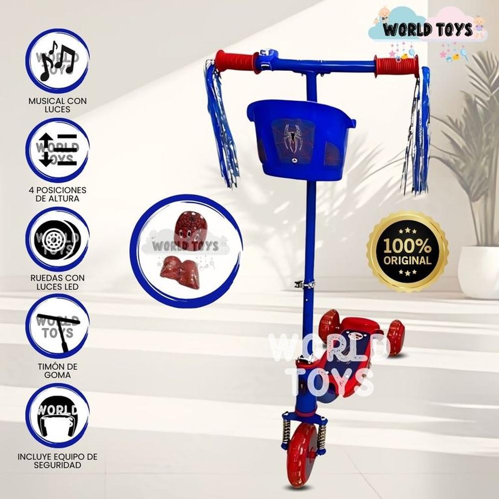 Scooter para Niños con Kit de Protección FUNNY RIDE Blue