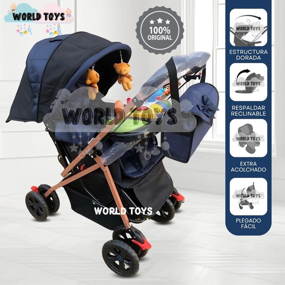 Coche Cuna con Bolso Pañalero SHABERT GOLD Dark Blue