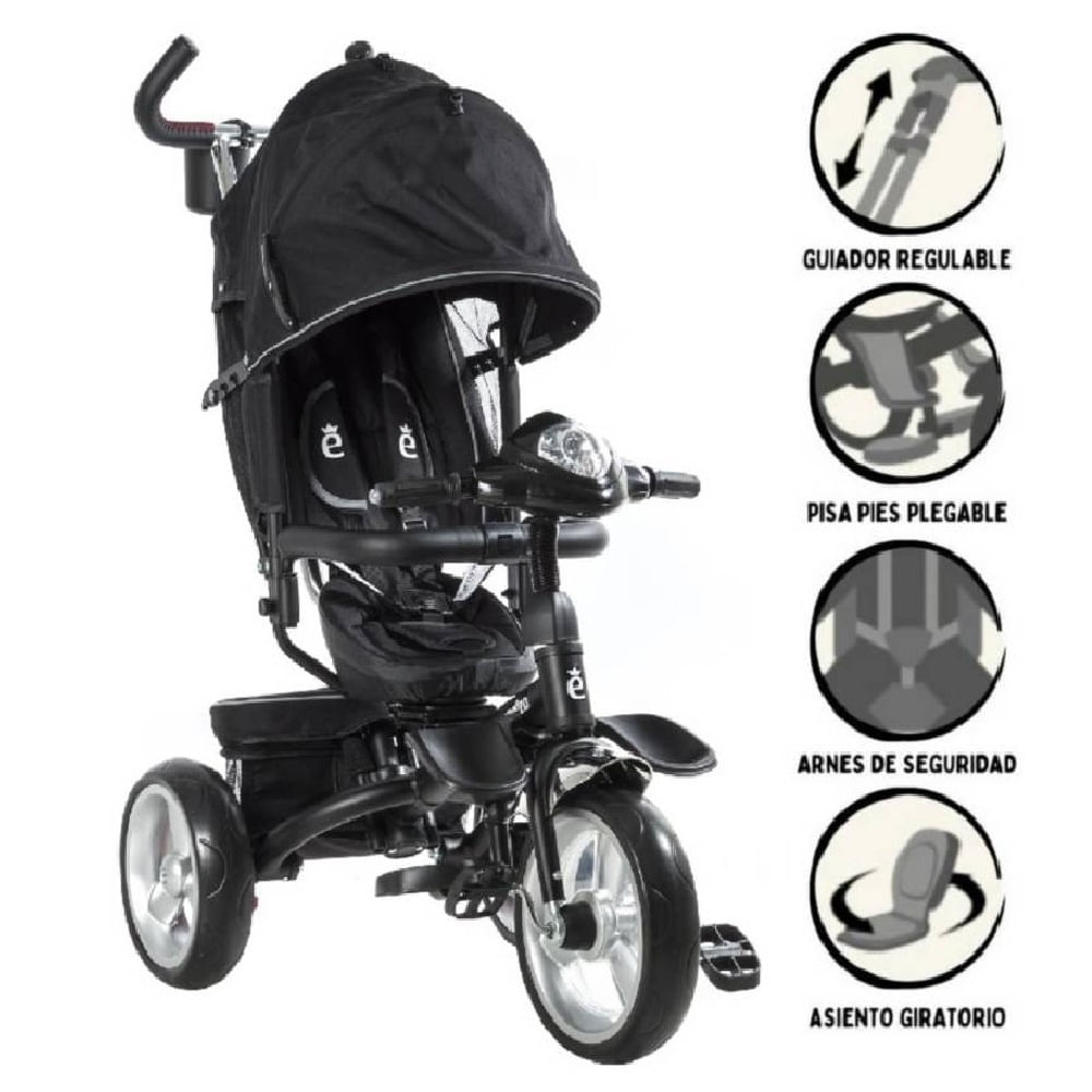 Triciclo Evezo 302EV Giratorio Sonidos y Luces