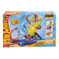 Hot Wheels Pista de Choque de 4 Circuitos con Propulsor Motorizado