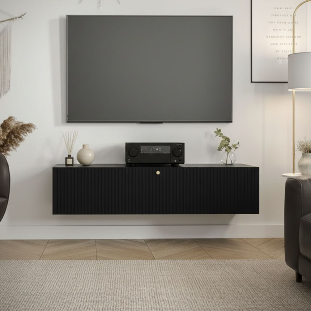 Mesa de TV 55'' flotante Balú Negro | Masiva Home