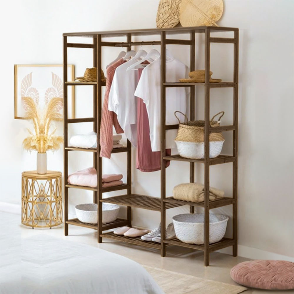 Ropero de Madera Durango Nogal Movenda