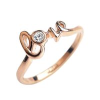 Anillo de Compromiso Alianzas Love Baño18K Novia San Valentin Genieka Dorado
