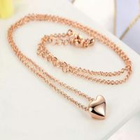 Collar Passionate Heart Dorado Novia Regalo San Valentín Genieka Dorado
