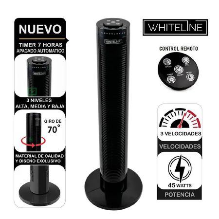 Ventilador Torre Negro Whiteline YF-T03214