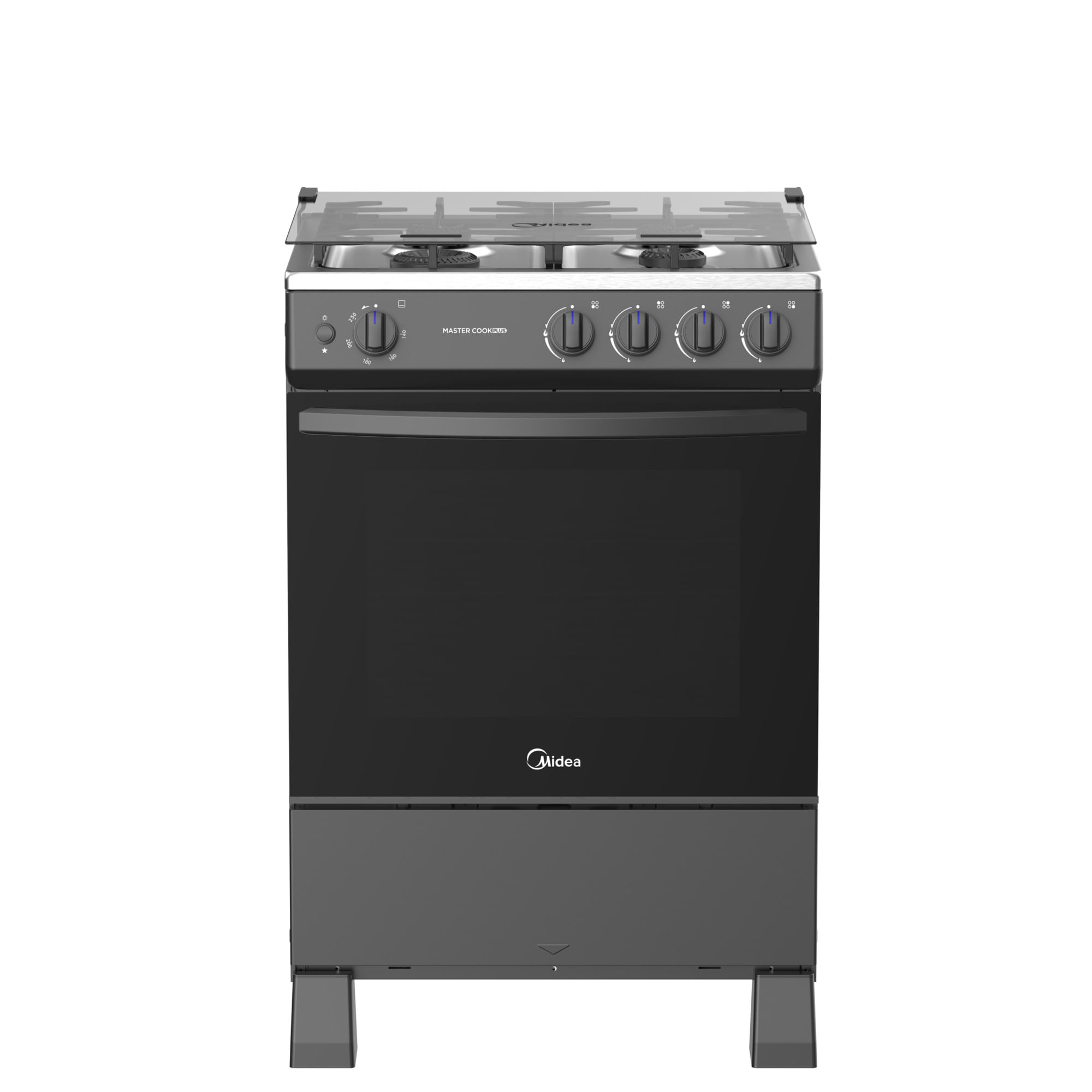 Cocina de Pie a Gas MIDEA 4 Quemadores MGS4Q24B-PE Negro