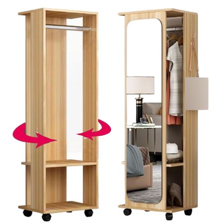 Espejo Giratorio Multifuncional con Rack Zelim Muebles Bonno