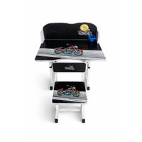 Mesa Escritorio Regulable Infantil Diseño Moto Carrera Silla Regulable Escolar JNW-1101-25