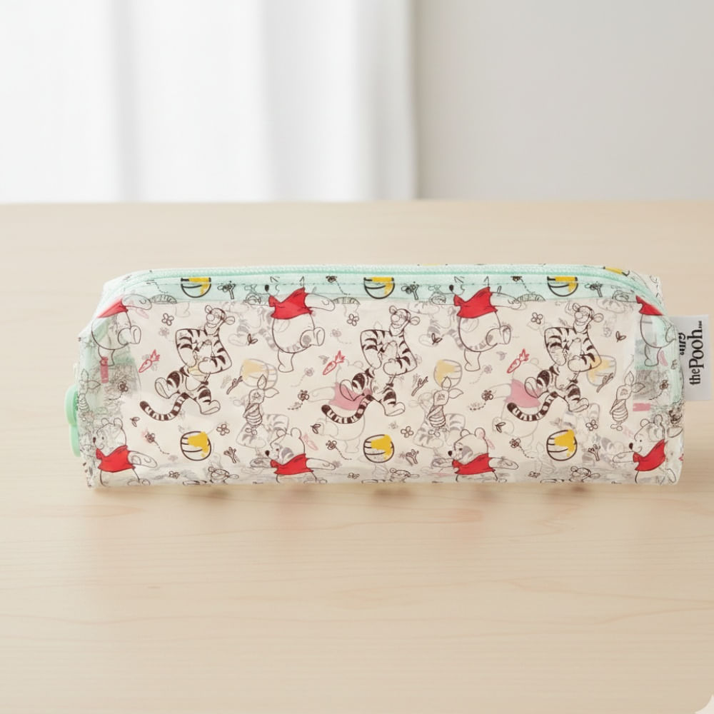 Cartuchera Escolar de Winnie Pooh Transparente con 1 División Importado de Licencia