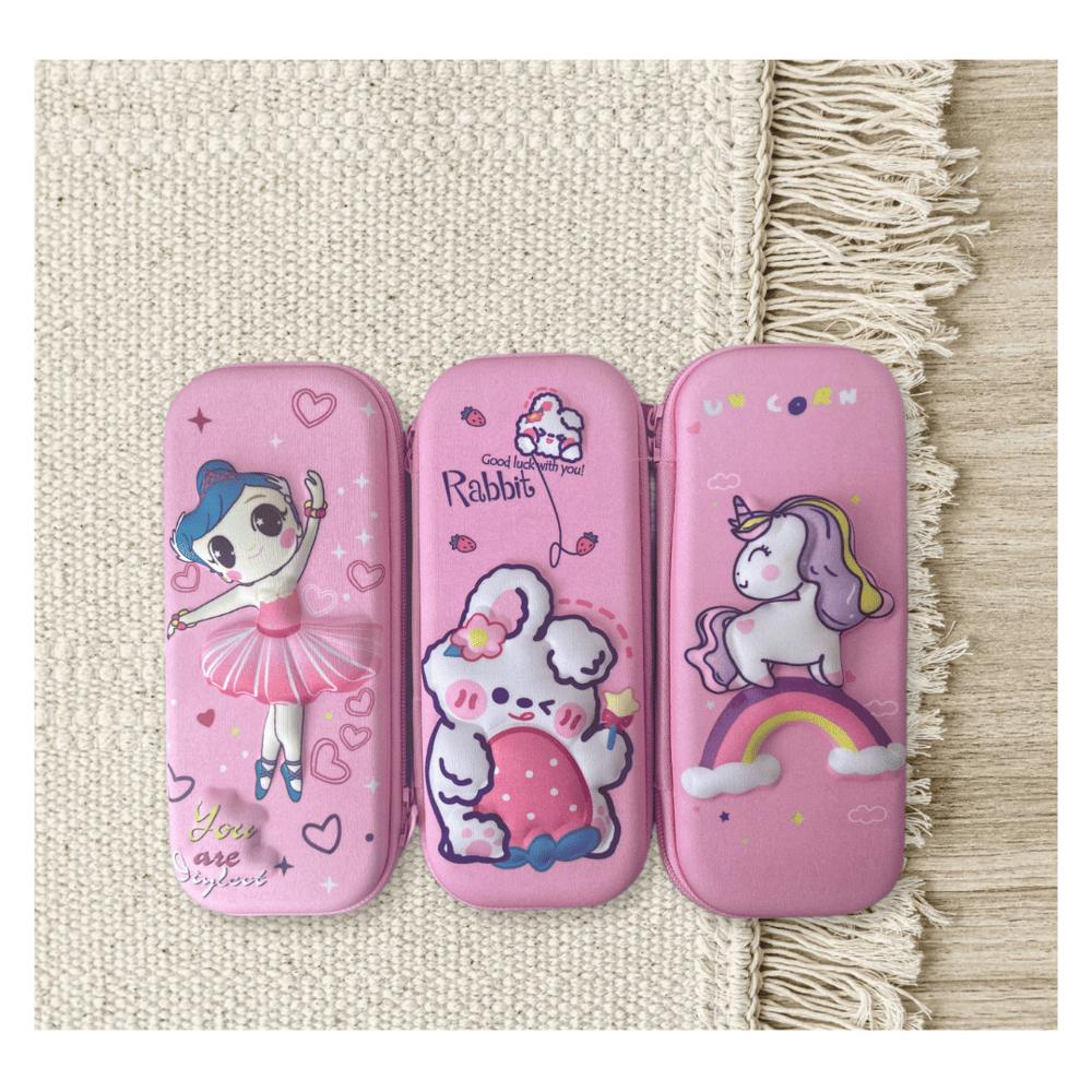 Cartuchera 3D - Rosado