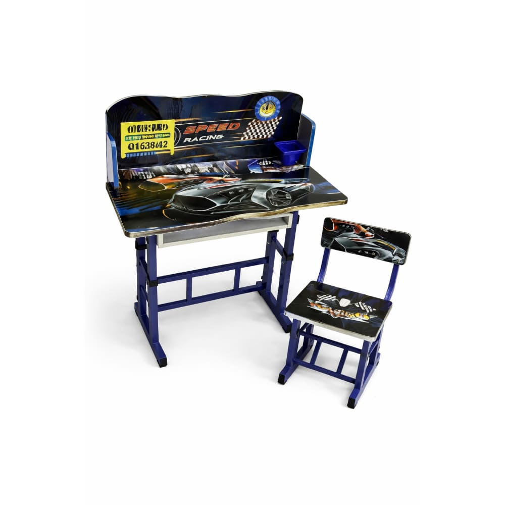 Mesa Escritorio Regulable Para Niños Diseño Infantil Con Silla Regulable Color Azul  JNW-1101-8