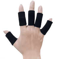Dediles Deportivos Bandas de Soporte para Dedos - Set x10 - Talla Estándar NEGRO