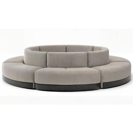 Sofá Garet Curvo Circular Modular - Gris