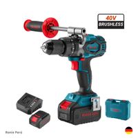 Taladro Percutor Atornillador 40V 2Ah Inalámbrico Brushless RONIX 8905-40V Industrial