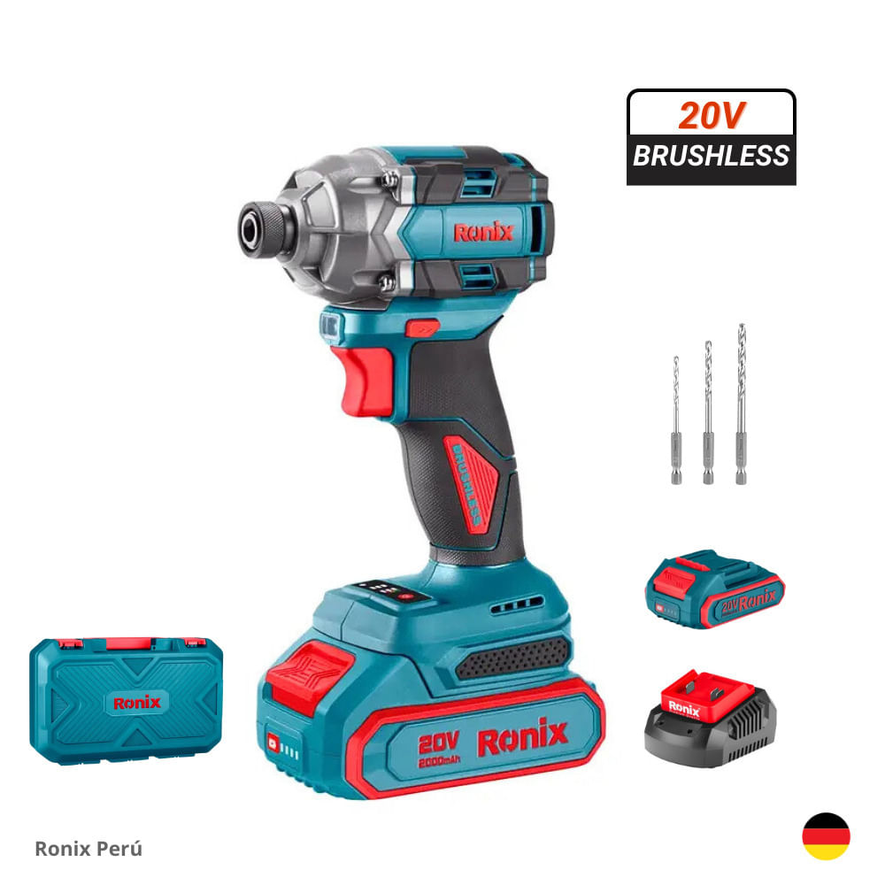 Atornillador De Impacto 20V 2Ah Brushless RONIX 8671 Industrial