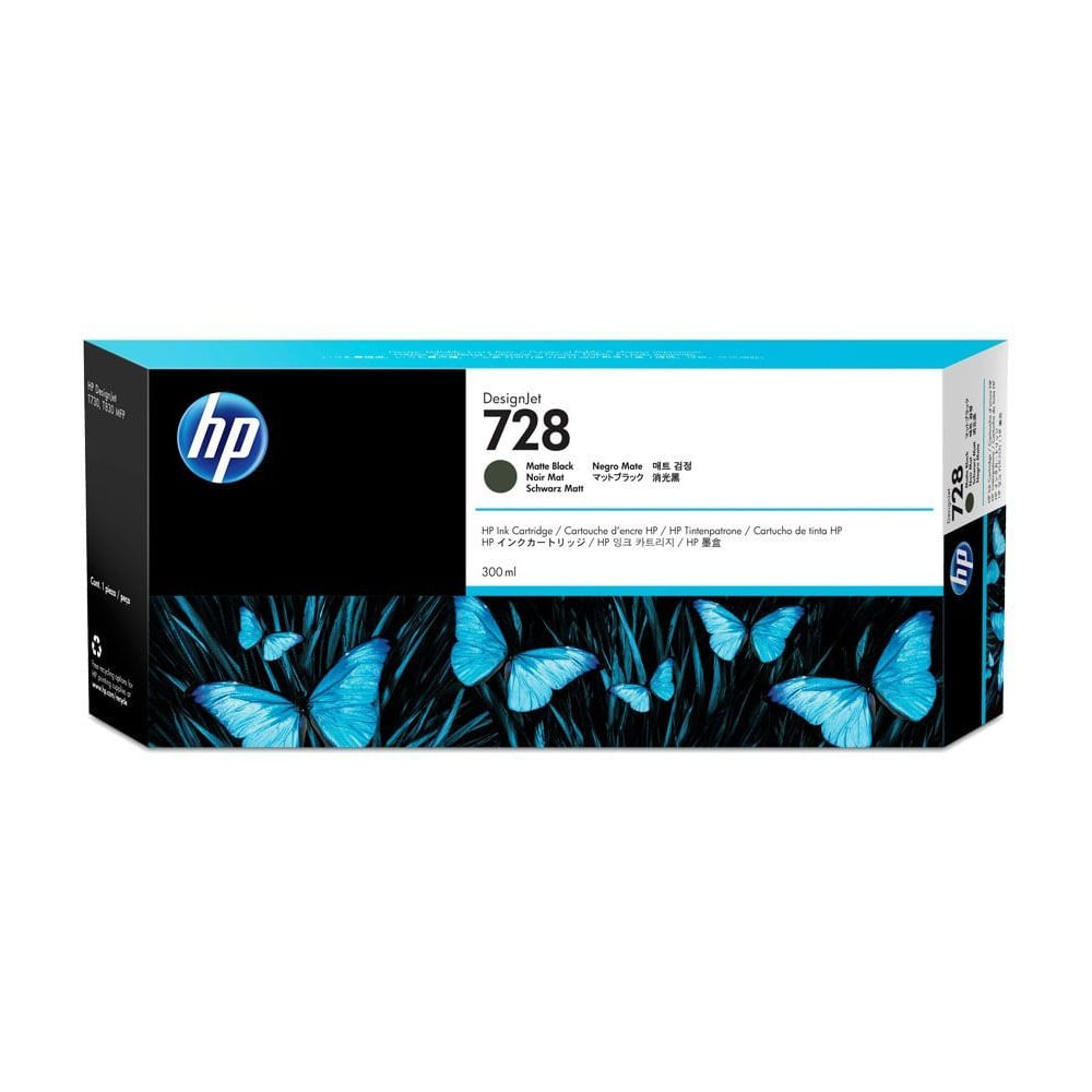 TINTA HP F9J68A 728 DE 300ML NEGRO MATTE