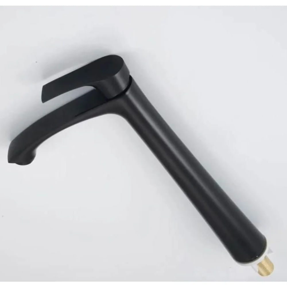 GRIFERIA DE LAVATORIO ALTO NEGRO MATE AGUA FRIA