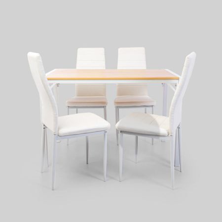 Juego de Comedor Diario 4 Sillas Blanco