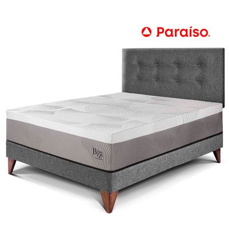 Dormitorio Europeo Balanzze 1.5 Plazas Gris