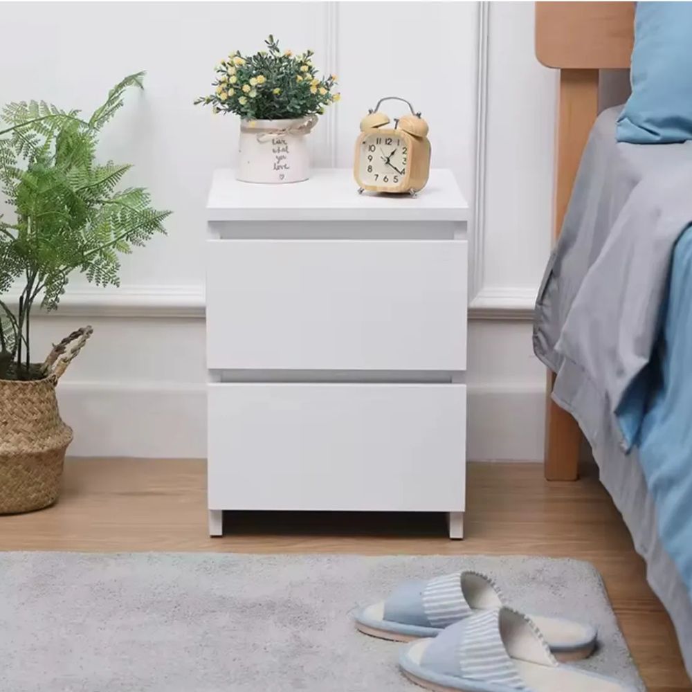 Velador Mesa de Noche Nina Blanco  Masiva Home