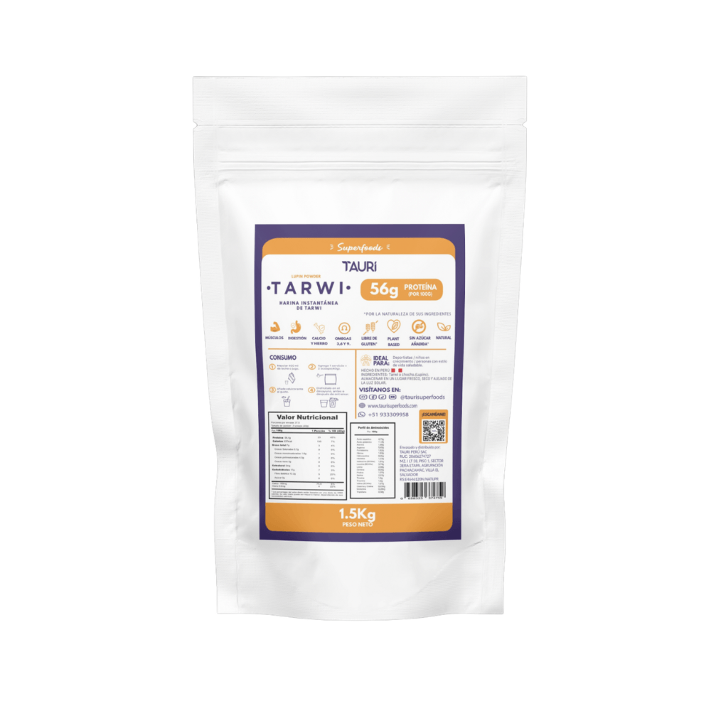 Tarwi en Polvo 1.5 Kg Fuente de Proteina Vegetal