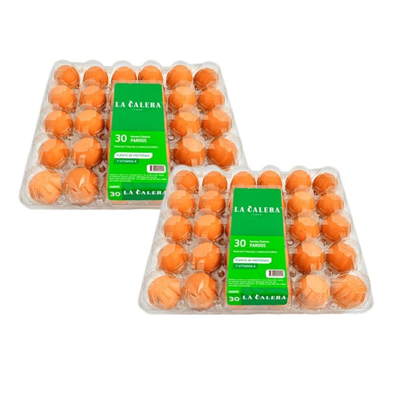 Pack Huevos Pardos LA CALERA Paquete 30un x 2un