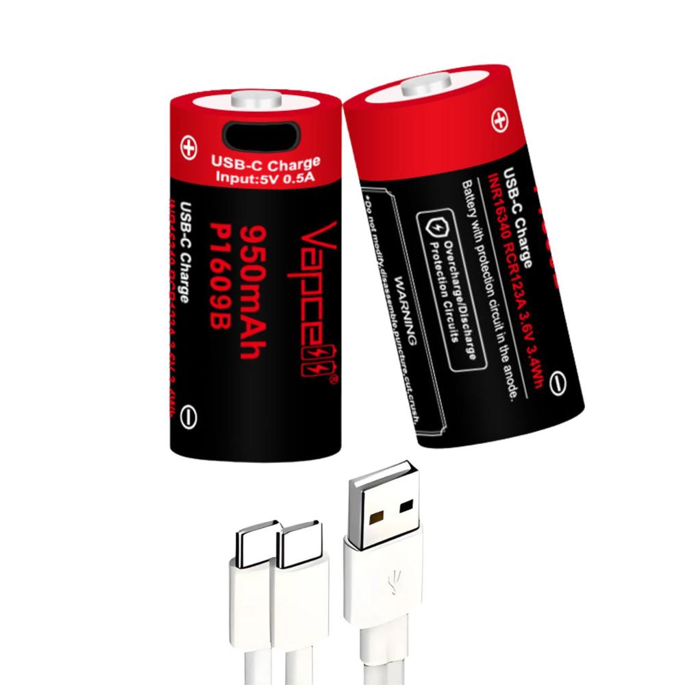 Pila CR123A Recargable Reemplazo De Pilas Desechables Mayor Ahorro y Duración