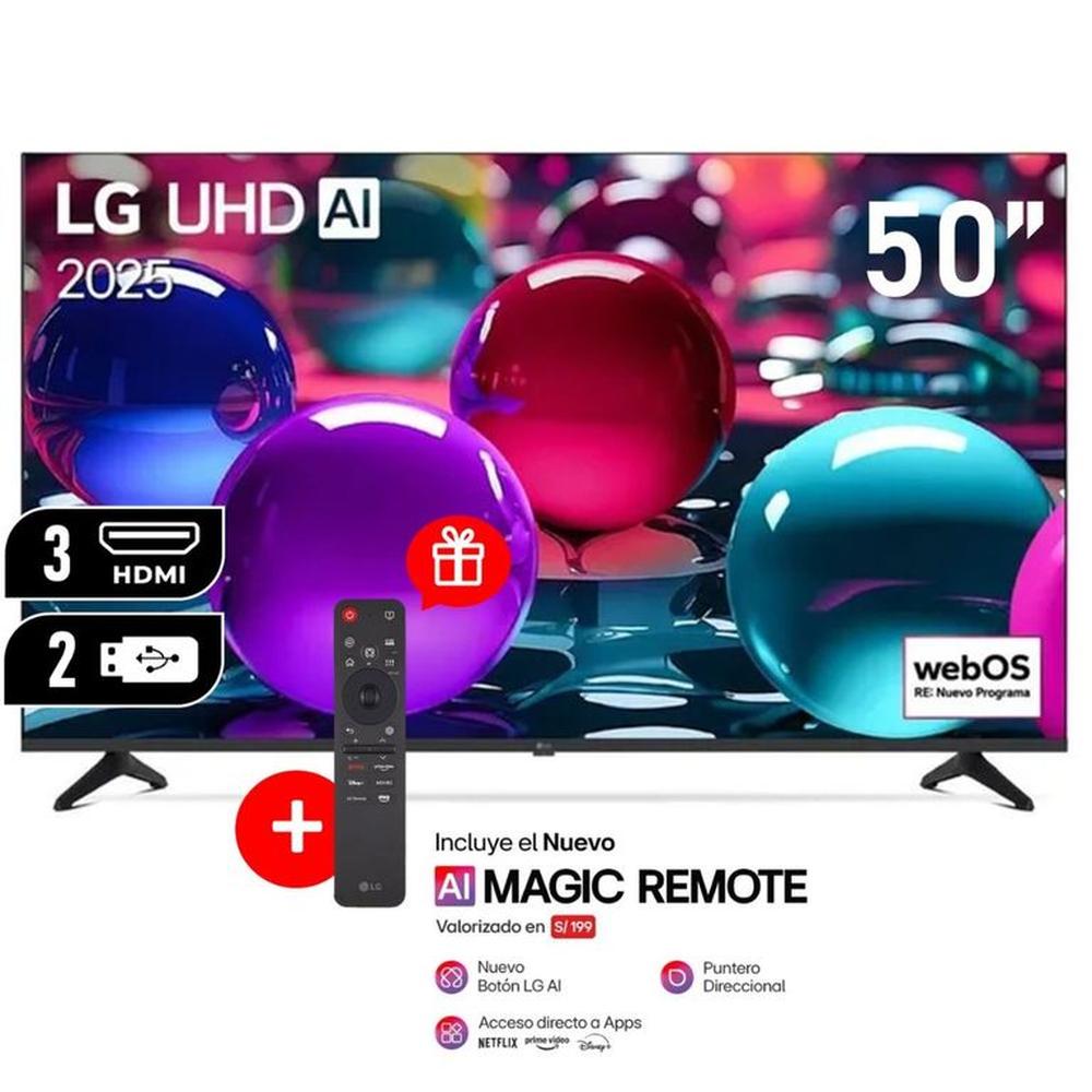 Televisor Lg 50'' Ultra HD 4K AI ThinQ 50UA7300PSB 2025 - Control Magic