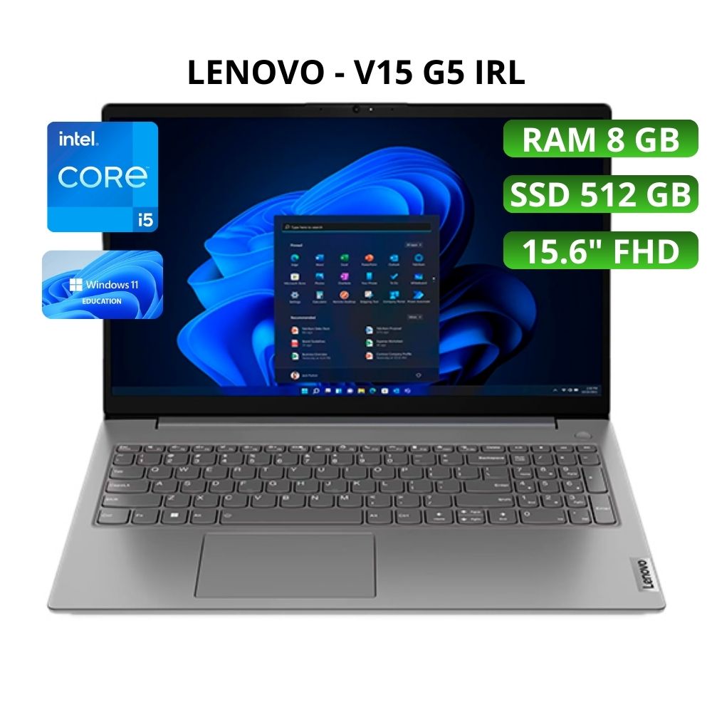 Laptop Lenovo V15 G5 IRL intel Core i5 Gen Ram 8GB SSD 512 GB -83HFS03B00