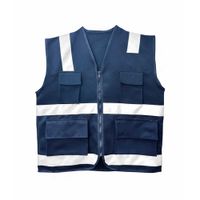 Chaleco de seguridad Xecure Azul  XC100 con cinta coreana Talla XL