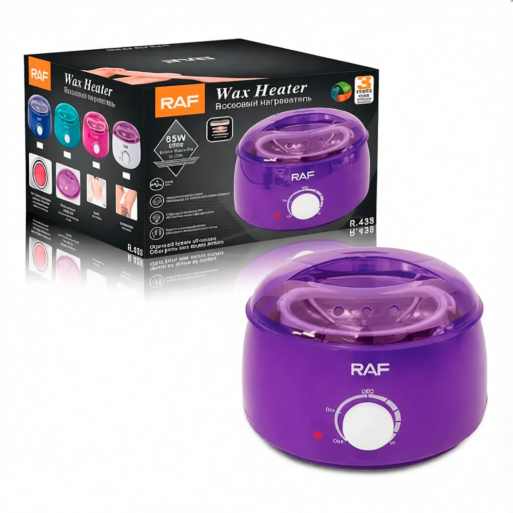 Olla Raf R.438 Electrica 65w Para Calentar Cera Depilatoria Morado