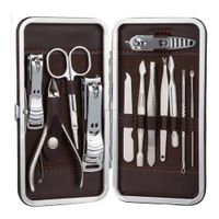Kit Cortaúñas Pedicure Y Manicure 12piezas Acero Inoxidable
