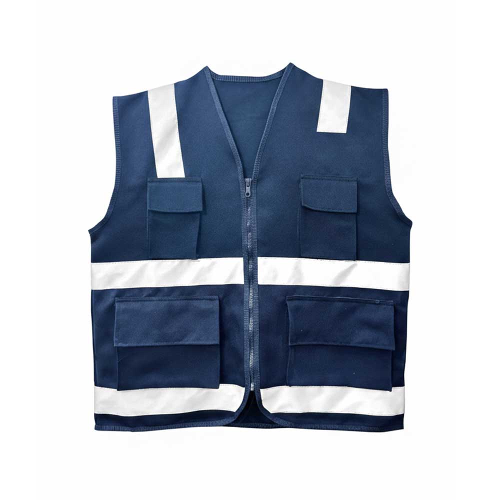 Chaleco de seguridad Azul  XC100 con cinta coreana Talla S Xecure