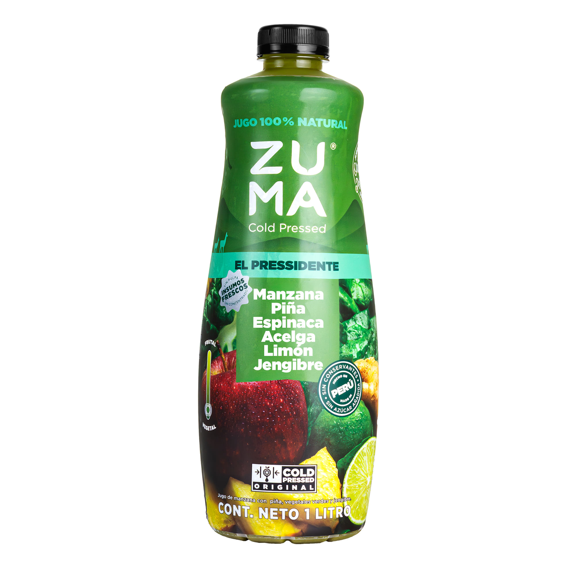 Jugo Pressidente ZUMA COLD PRESSED Botella 1L