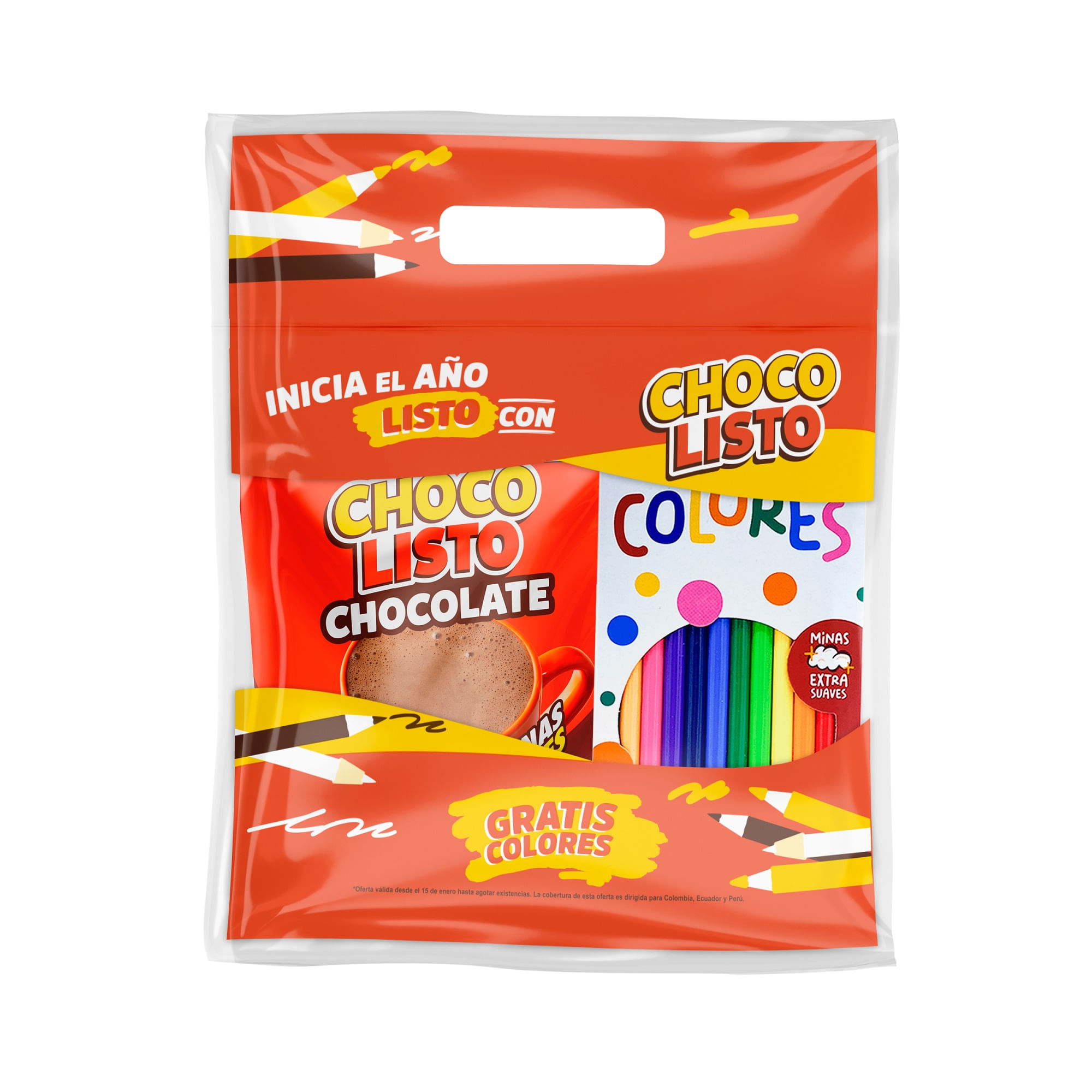 Pack CHOCOLISTO Doypack 360g + Colores Caja 12un