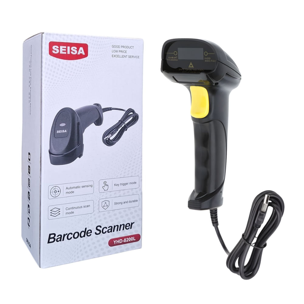 Pistola Lector de Barras Codigos Alambrico USB Seisa YHD-8200L
