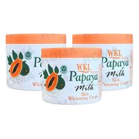 PACK 3 CREMA ACLARANTE PAPAYA Y LECHE 115ML WOKALI