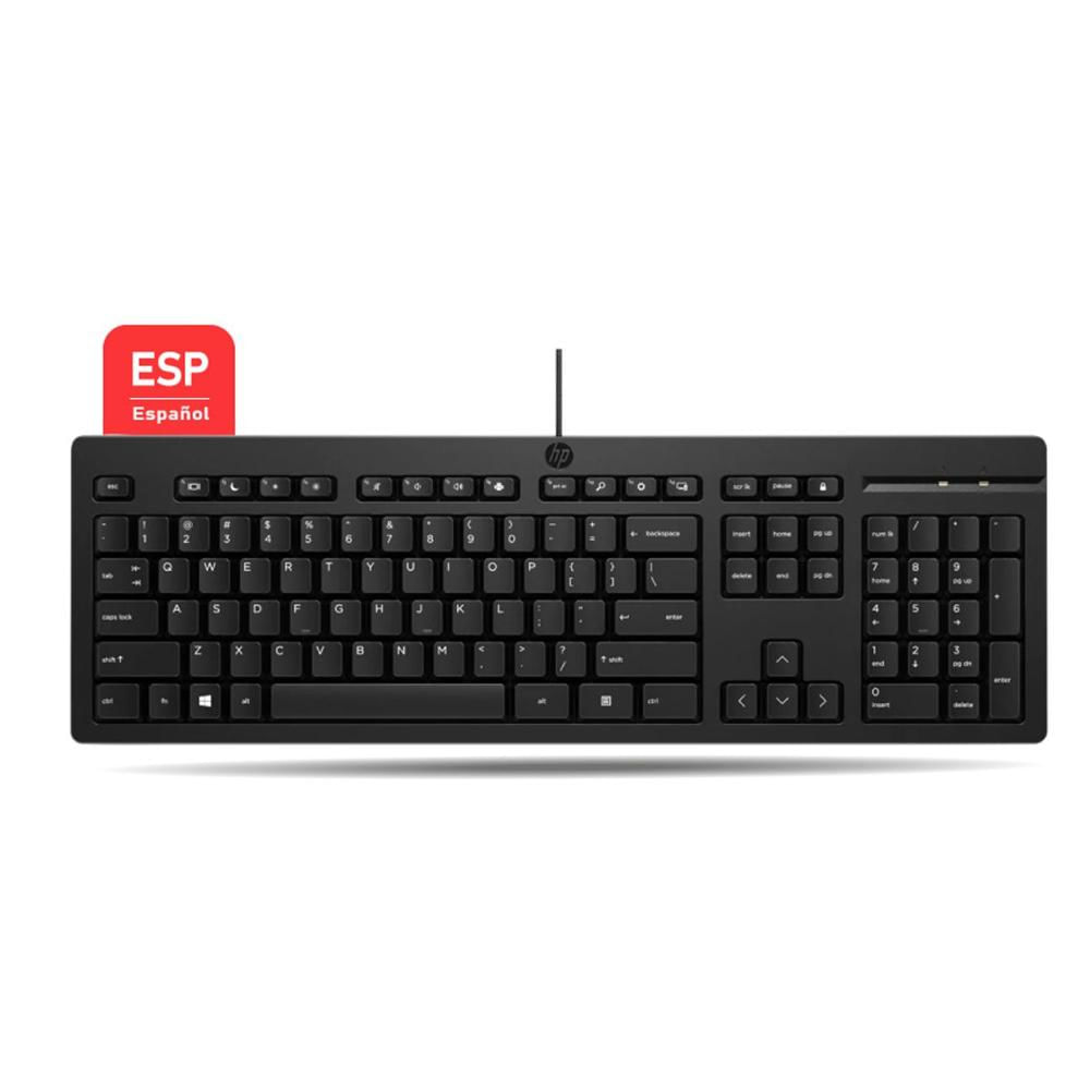 TECLADO HP 125 G2 USB NEGRO AY2Y7AA
