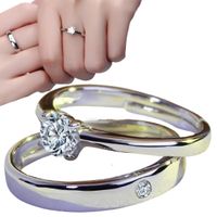 Anillo De Pareja diseño Exclusivo Princesa y Caballero Plateado