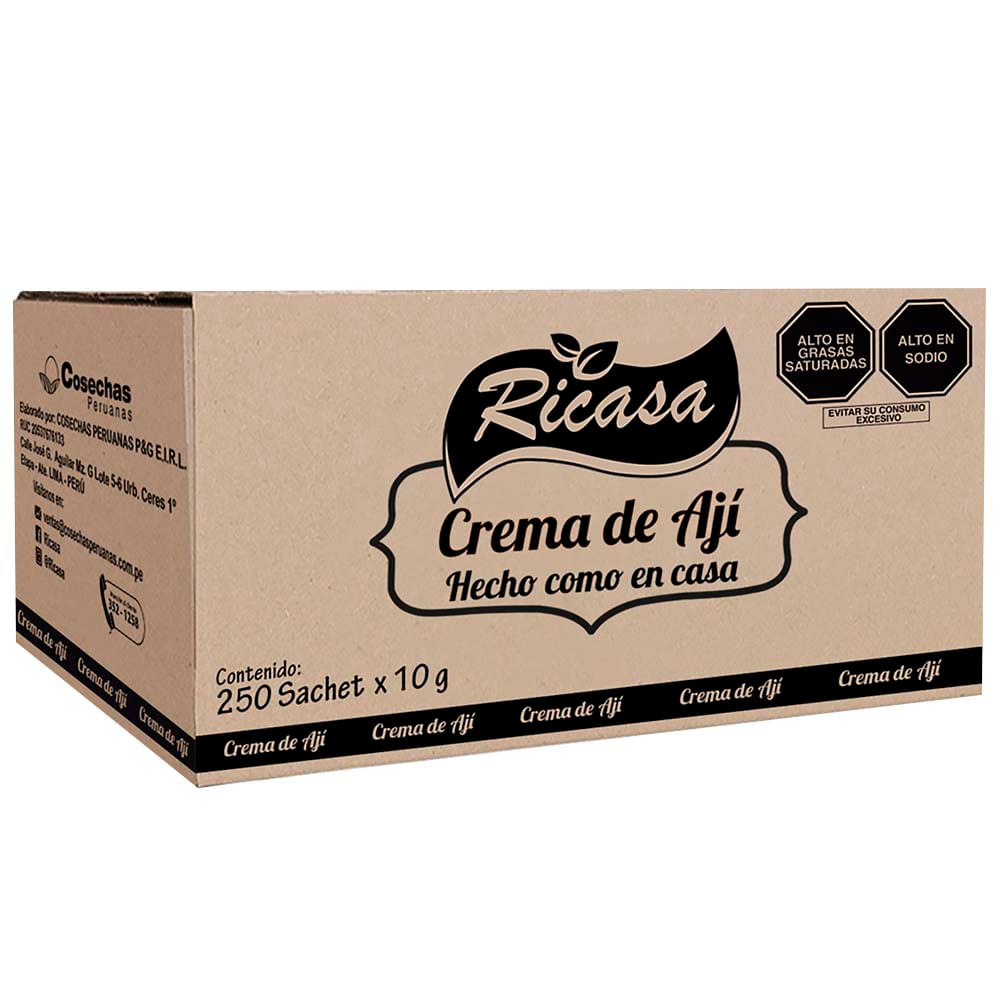 Crema de Ají RICASA Sachet 10g Caja 250un