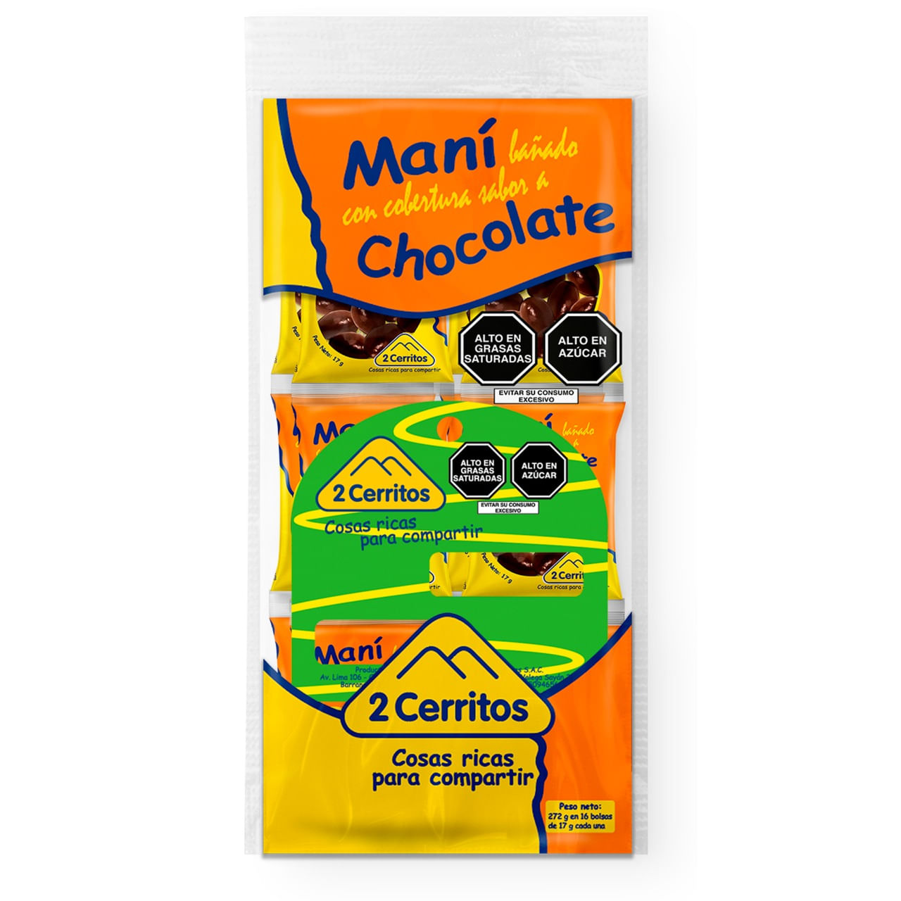 Maní con Chocolate 2 CERRITOS PLAZA VEA Bolsa 16un