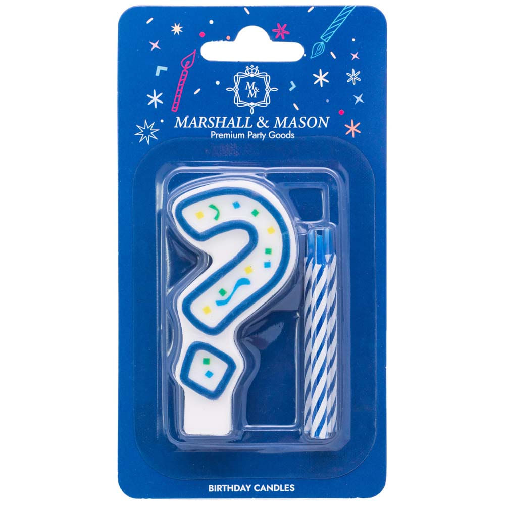 Vela de Cumpleaños Interrogación MARSHALL & MASON Color Azul