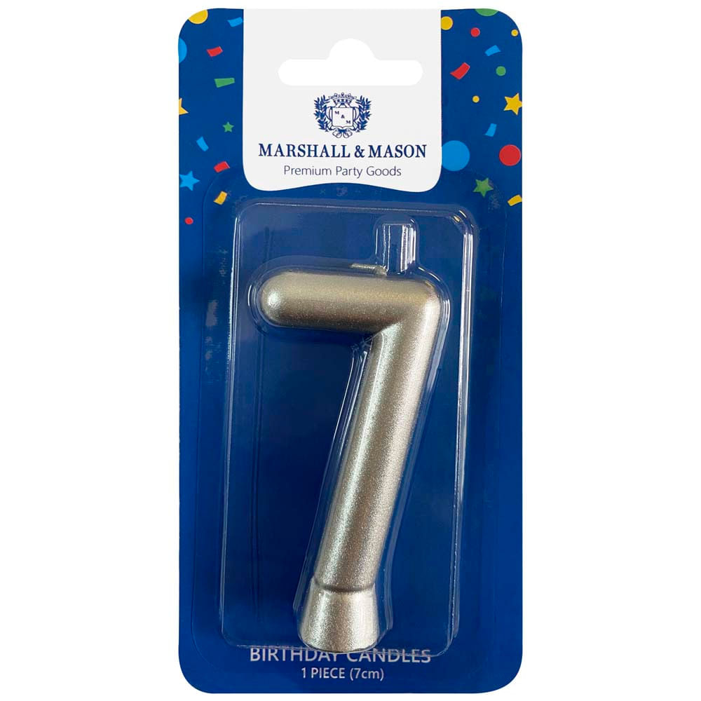 Vela de Cumpleaños MARSHALL & MASON Plata #7 PVEA